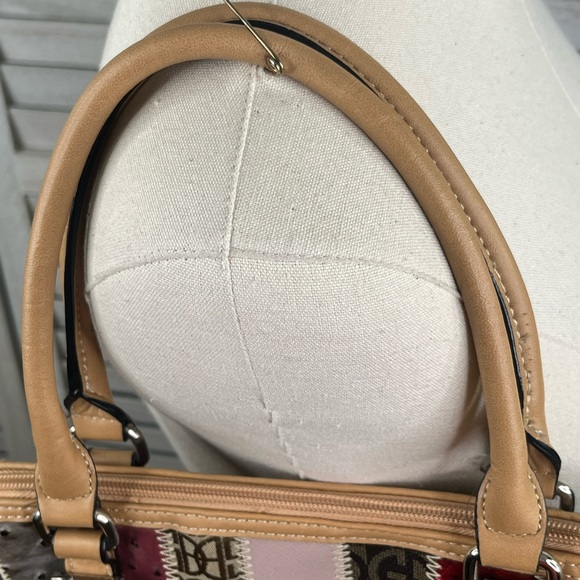 GIANI BERNINI Patchwork Stripe Dome Satchel Bag - Picture 3 of 12